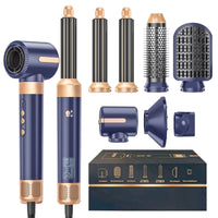 7 in 1 Hair Dryer Brush Brushless High Speed Hair Dryer with Diffuser Ionic Blow Dryer Hot Air Styling Comb Auto Hair Curler