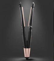 2-in-1 Twisted Flat Iron & Hair Curler – Straighten or Curl with One Tool